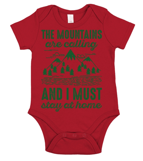 Stay Home Mountains Short Sleeve Baby One-Piece