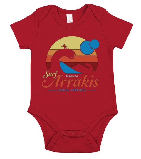 Visit Arrakis - Vintage Distressed Surf - Dune - Sci Fi Short Sleeve Baby One-Piece