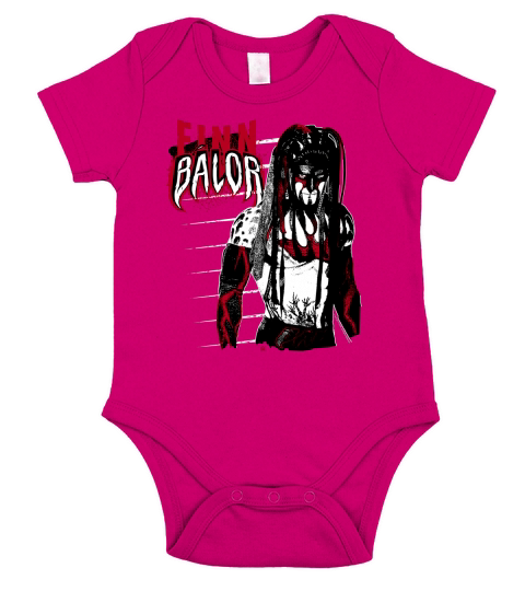 Wrestling WWE Finn Balor Black and Red Short Sleeve Baby One-Piece