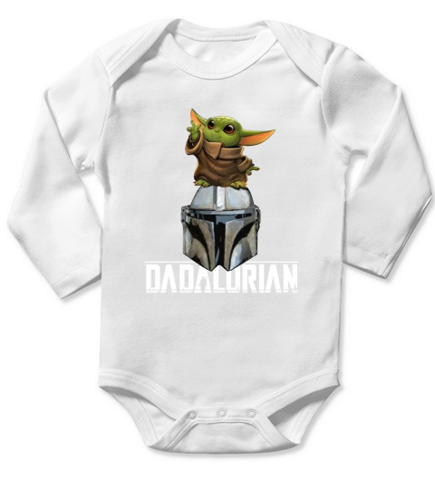 Cute The Dadalorian for Fathers Day Long Sleeve Baby One-Piece