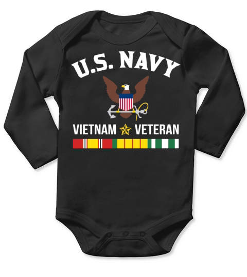US Navy Vietnam Veteran Long Sleeve Baby One-Piece