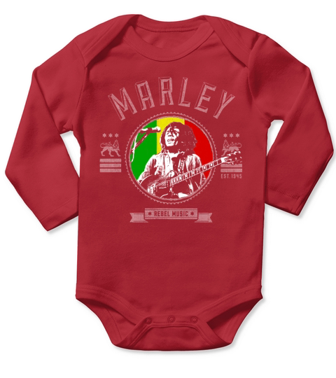 Bob Marley Long Sleeve Baby One-Piece