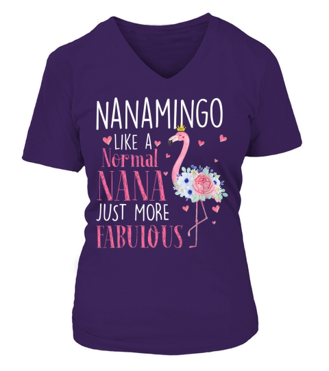 Flamingo Nanamingo Like A Normal V-neck T-Shirt Woman