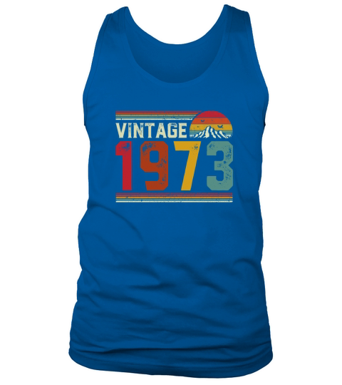 Vintage 1973 48 Years Old 48th Birthday Gift Men's Tank Top