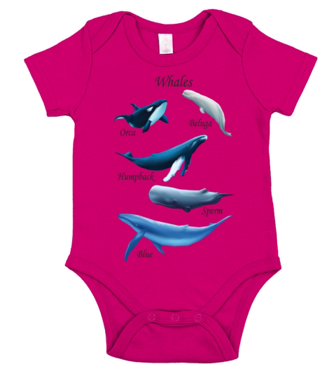whale t-shirt Short Sleeve Baby One-Piece