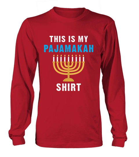 Funny Christmas Hanukkah Pajama Jewish Menorah Women's Long Sleeve