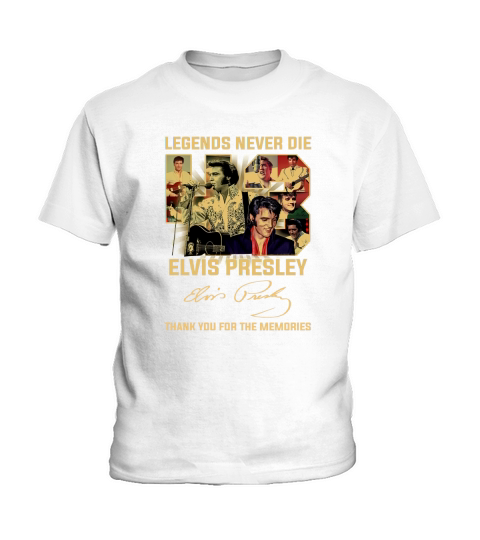Legends Never Die Elvis Presley Thank You For The Memories Signature Kids T-Shirt