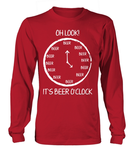 OH Look its beer o clock t-shirts Women's Long Sleeve