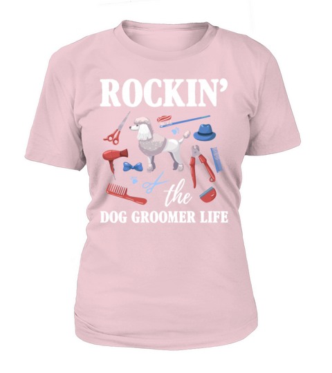 Dog Groomer Job Love Scissor Pet Grooming Fun Women's T-Shirt