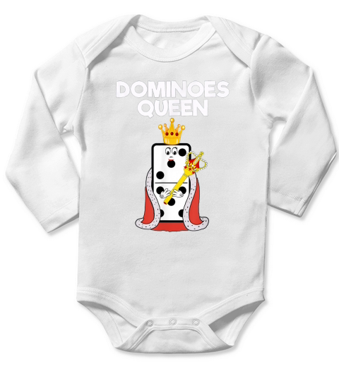 Dominoes Funny Dominoes Queen Long Sleeve Baby One-Piece