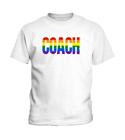 Gay Pride Coach Rainbow Flag Jobs 2020 Kids T-Shirt