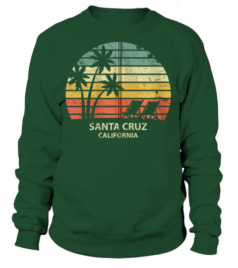 Vintage California Santa Cruz Beach Cool Retro Zip Women's Sweatshirt