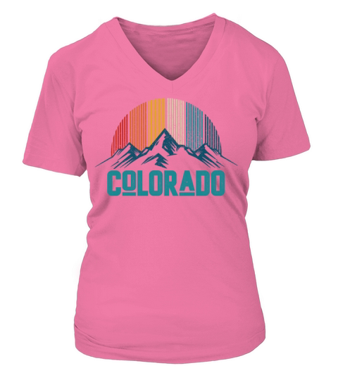 Colorado Vintage Mountains Women's V-Neck T-shirt