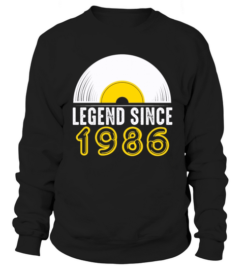 Birthday Present Legend Since 1986 Record Gift Women's Sweatshirt