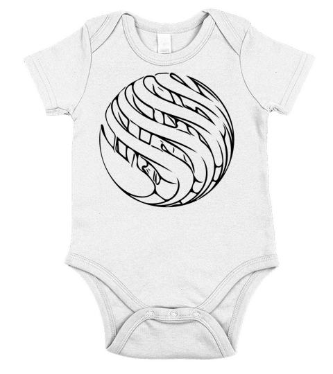 Ball Motif In Vintage Geometric Structure Short Sleeve Baby One-Piece