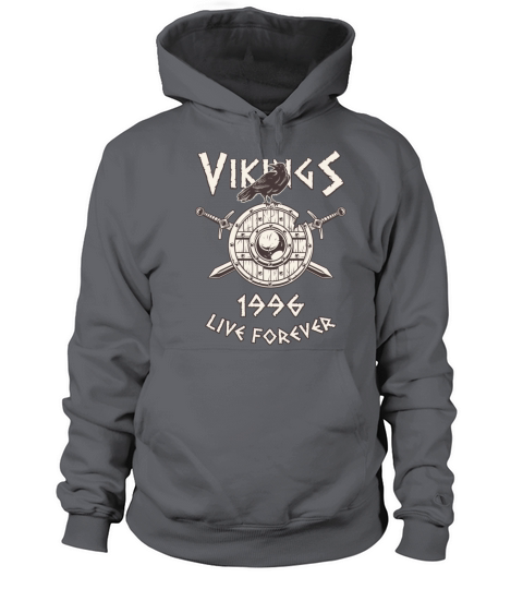 Vikings Live Forever 1996 Norse Birthday Men's Hoodie
