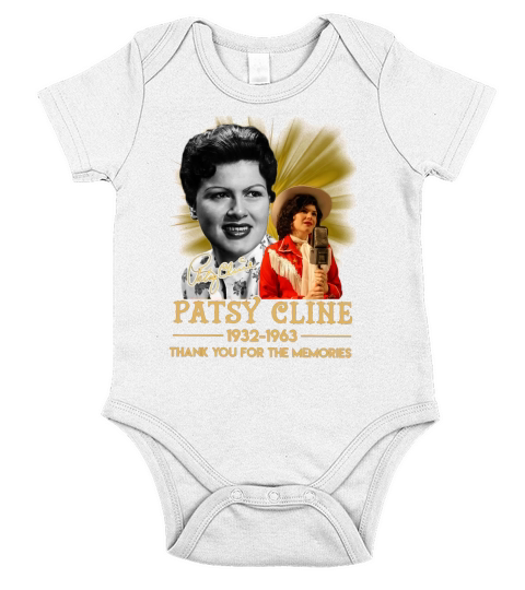 Patsy Cline 1932 1963 thank you for the memories signature Short Sleeve Baby One-Piece