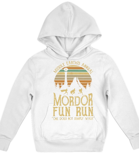 Spl Sunset middle earth’s annual mordor fun run one does not simply walk Kids Hoodie