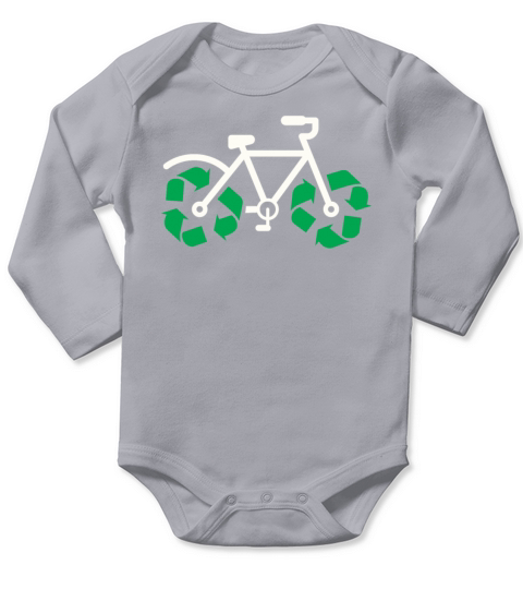 Recycle bicycle funny recycling trash pro Long Sleeve Baby One-Piece