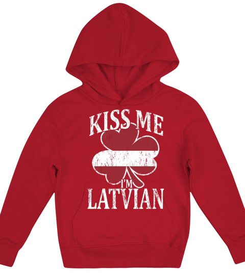 Kiss Me Im Latvian Funny St Patricks Day Union Jack Flag 2020 Kids Hoodie