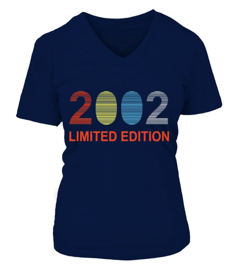 18th birthday 18 years man woman vintage 2002 gift Women's V-Neck T-shirt