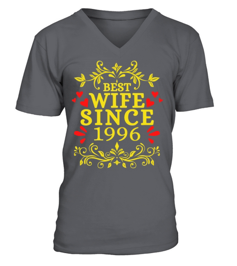 Best Wife Since 1996Wedding Anniversary Gift 1996 Men's V-Neck T-shirt