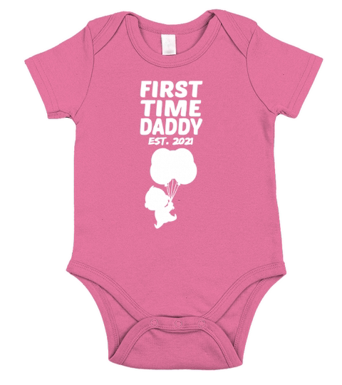 First Time Daddy Est 2021 Gift For Dad Short Sleeve Baby One-Piece