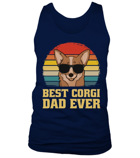 Best Corgi Dad Father Ever Dog Puppy Retro Gift Men's Tank Top