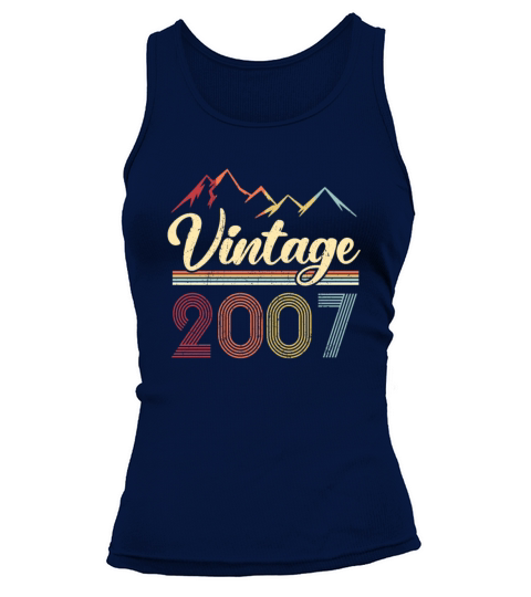 Vintage 2007 14th Birthday Retro 14 Years Old Women's Tank Top