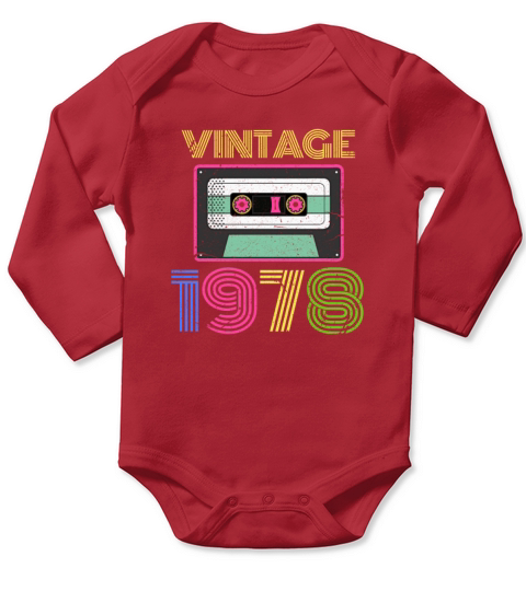 Vintage 1978 Long Sleeve Baby One-Piece