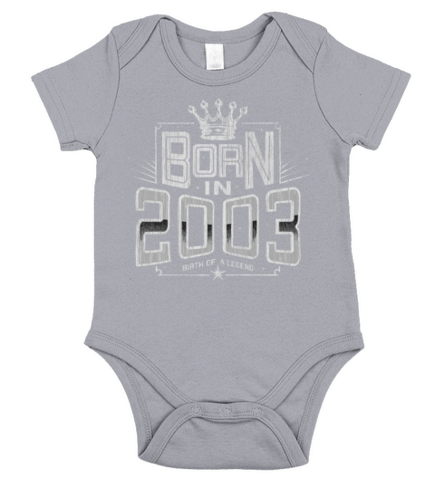 Born in 2003 Limited Edition 18 years birthday Short Sleeve Baby One-Piece