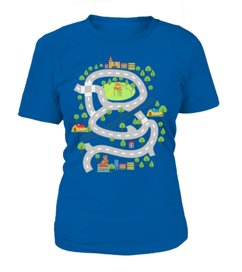 Car Play Mat Shirt for Dad Day Car Map T-Shirt Woman
