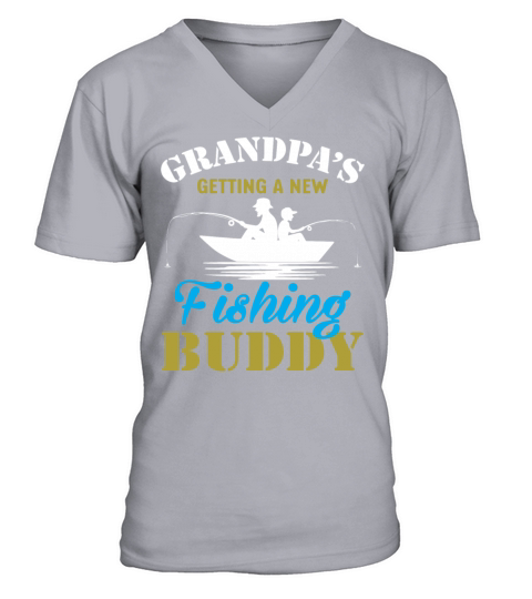 GRANDPAS NEW FISHING BUDDY Men's V-Neck T-shirt