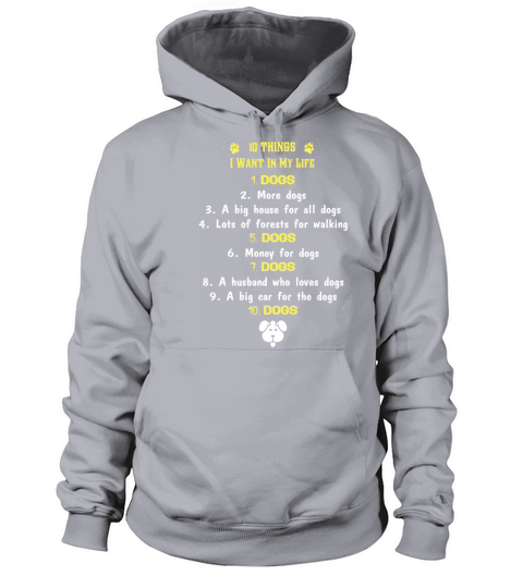 Dog lover - 10 things I want in my life Women's Hoodie