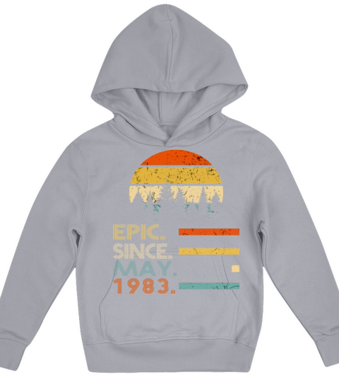Epic Since May 1983 Birthday Retro Vintage 2020 Kids Hoodie