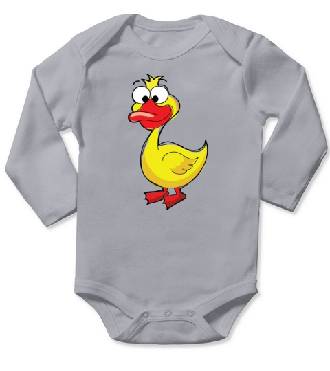 Cartoon Duck Long Sleeve Baby One-Piece