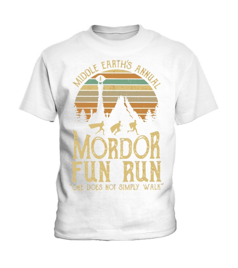 Spl Sunset middle earth’s annual mordor fun run one does not simply walk Kids T-Shirt
