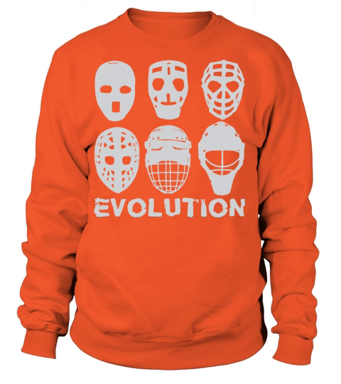 hockey goalie mask evolution Women's Sweatshirt