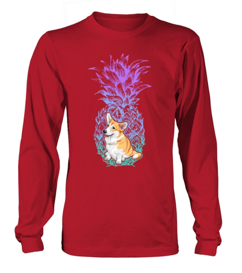 Pineapple Corgi Shirt Best Birthday Gift For Women's Long Sleeve
