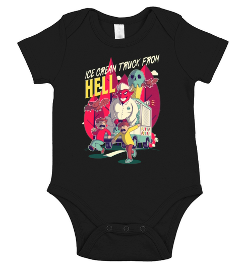 Ice Cream Truck From Hell Short Sleeve Baby One-Piece