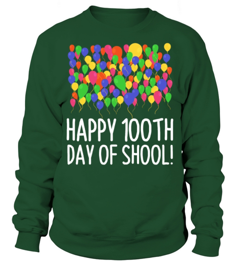 Count them 100 Balloons 100th Day of School Teache Men's Sweatshirt