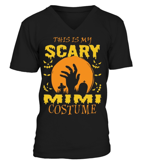 This Is My Scary Mimi Costume Halloween Men's V-Neck T-shirt