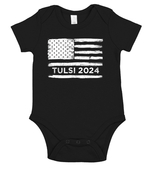 Tulsi Gabbard 2024 American Flag Short Sleeve Baby One-Piece