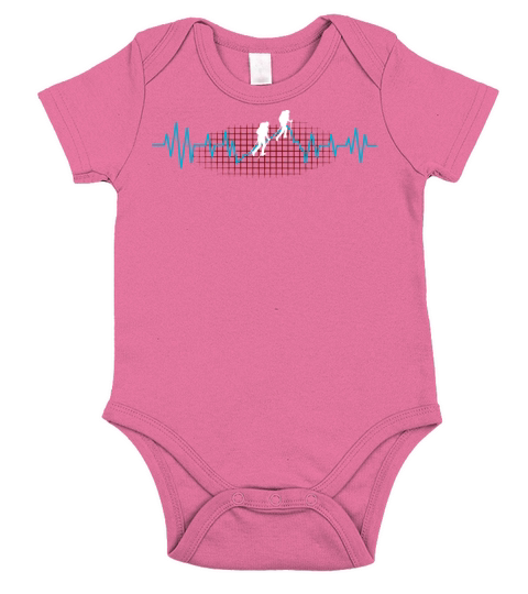 Hiking Heartbeat Funny Pulse Line Hiker Gift For M Short Sleeve Baby One-Piece