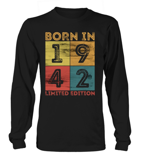80th Birthday Born In 1942 Limited Edition Vintage Women's Long Sleeve
