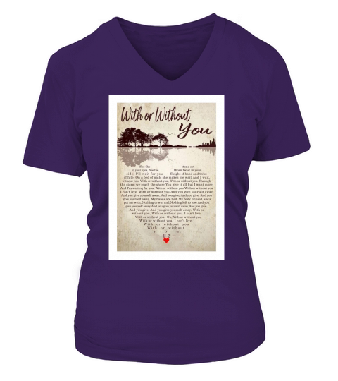 With Or Without You - Coffee Mug (colored) V-neck T-Shirt Woman