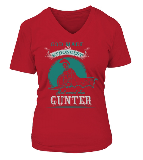 GUNTER shirt, GUNTER Family Name, GUNTER Funny Name Gifts T Shirt V-neck T-Shirt Woman