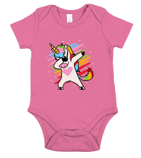 Dabbing Unicorn Dab Gift Short Sleeve Baby One-Piece