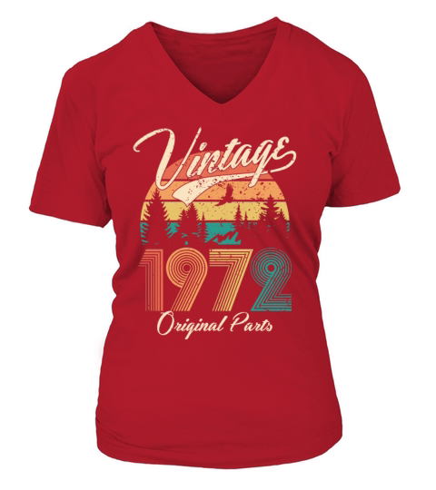 Vintage 1972 - 50 years old - 50th birthday gift V-neck T-Shirt Woman