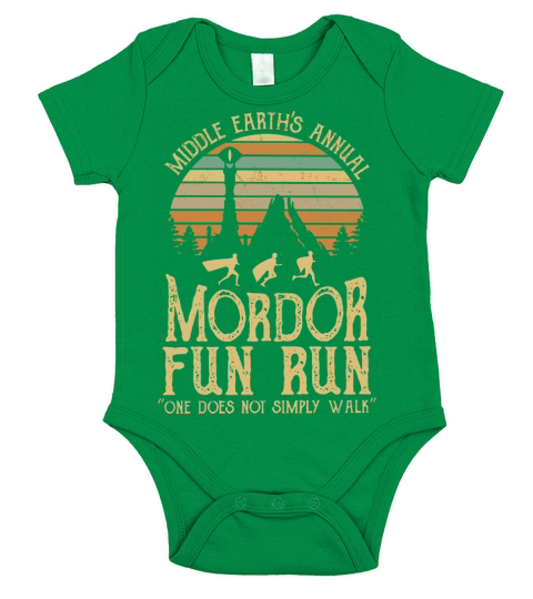 Spl Sunset middle earth’s annual mordor fun run one does not simply walk Short Sleeve Baby One-Piece